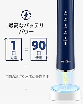 Amazon.co.jp: 7am2m 電動歯ブラシ 超音波歯ブラシ ソニック